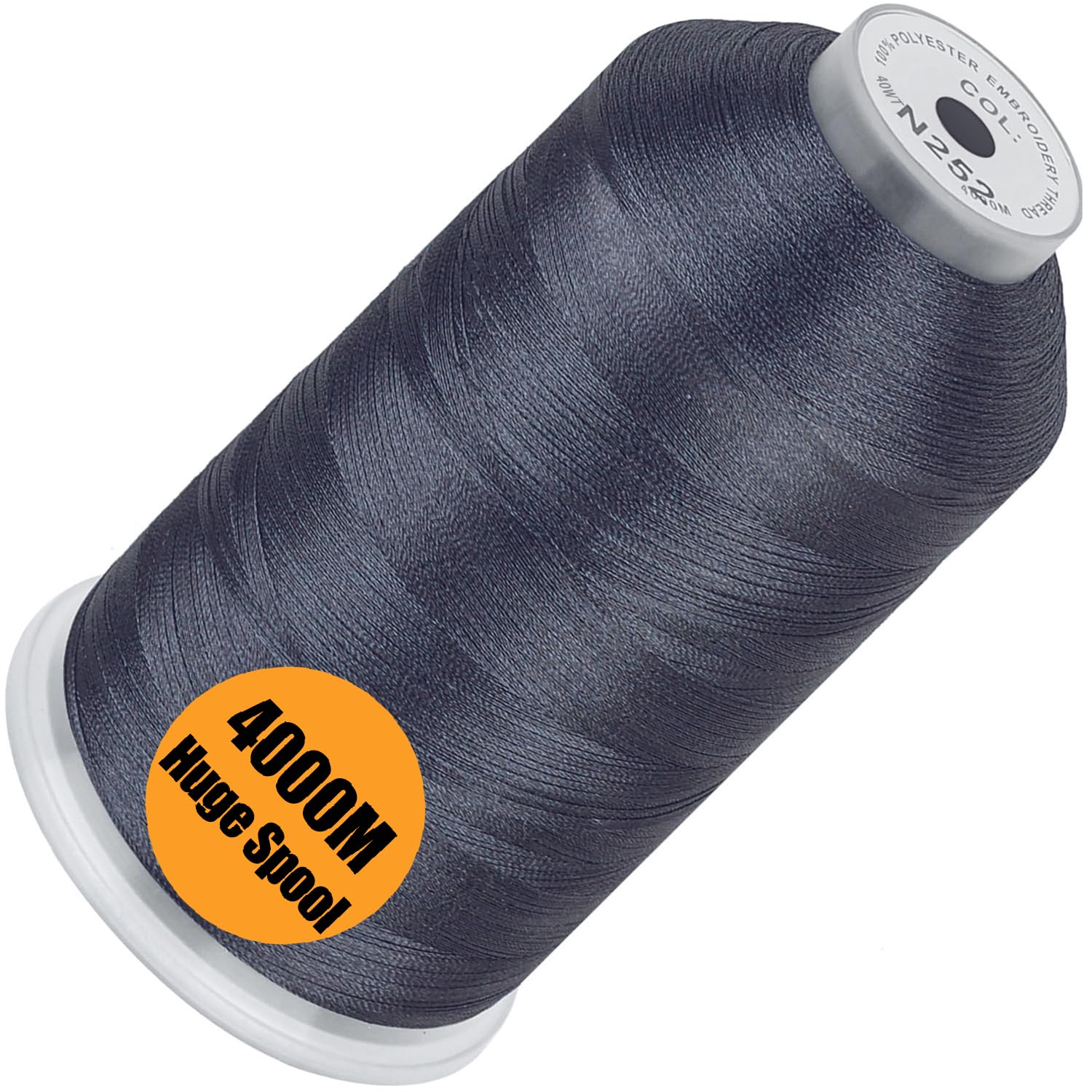 New brothread Huge Spool Embroidery Thread -Dark Gray Fits Janome Color