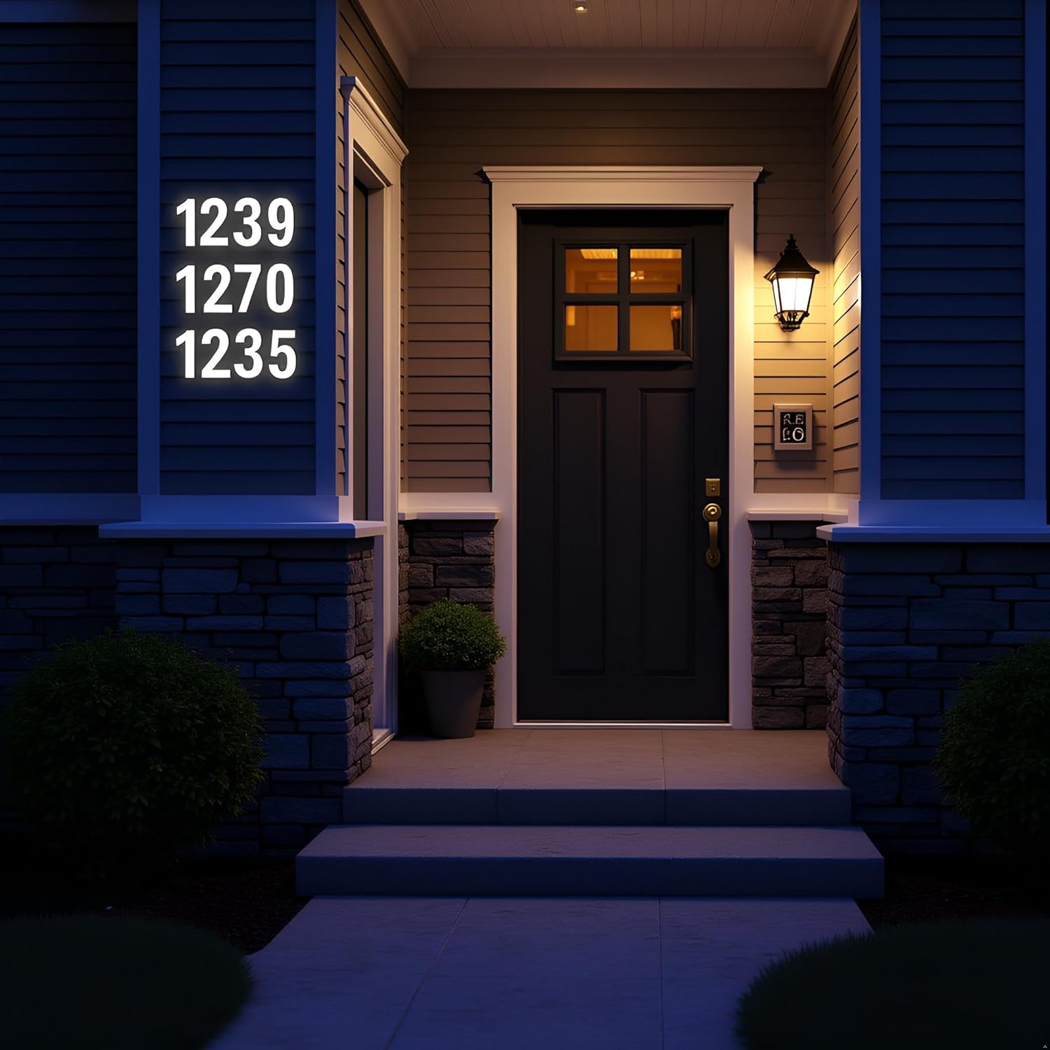 40Pcs White Pieces Reflective Mailbox Number Sticker Decal Adhesive Reflective Address Numbers Number 0-9 for Window, Signs, Door, Cars, Mailbox Accessories and Hardware, Mailbox Numbers (1inch)