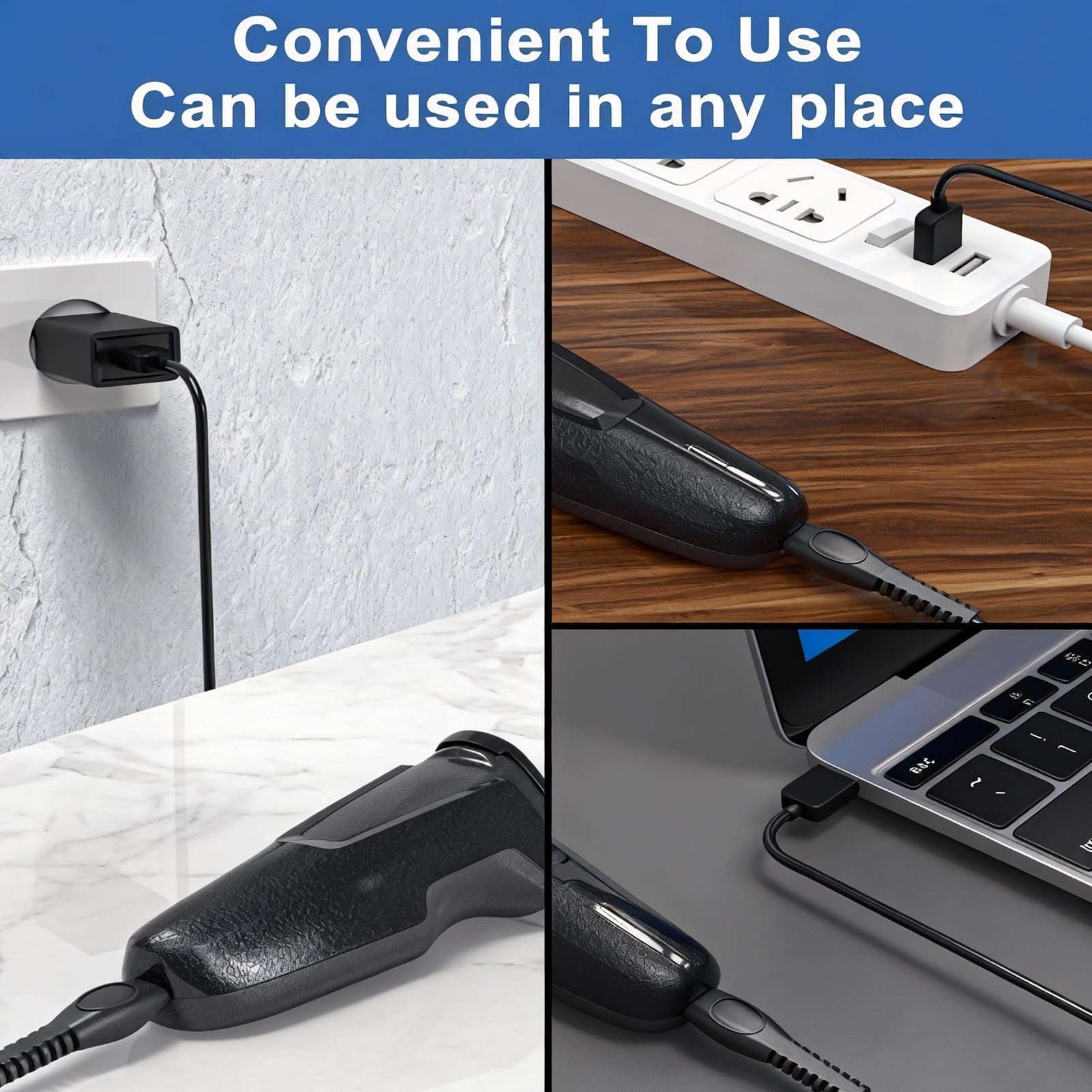 Ładowarka 5 V do golarki Philips One Blade, kompatybilna z QP2824, QP2834, QP2724, MG7950, MG7910, MG9525, MG9530, QP1324, adapter USB z kablem do ładowania 1 m do maszynki do strzyżenia
