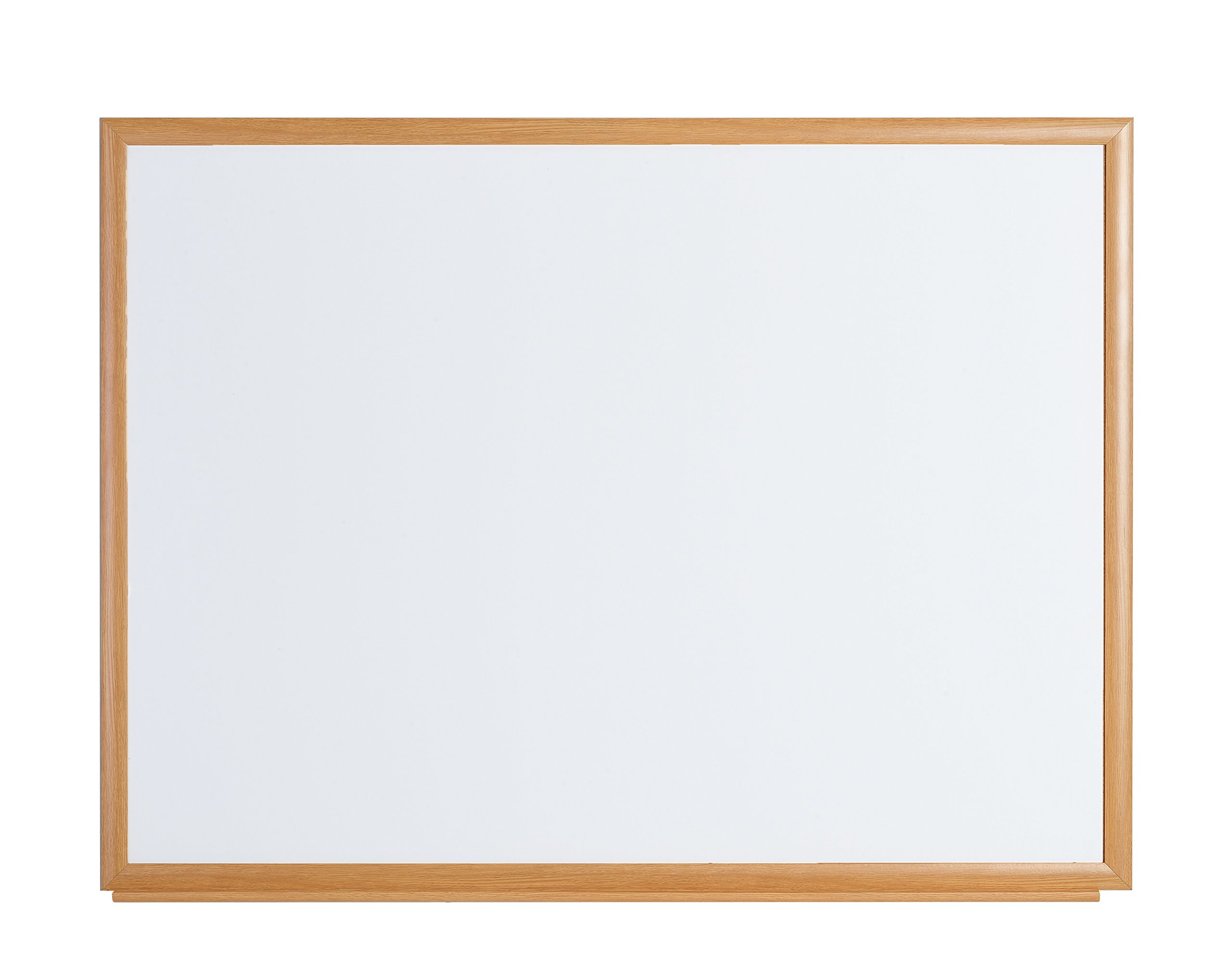 Bi-Office Earth - Whiteboard, Two-sided Melamine, Oak Effect Frame Board, 180 x 120 cm