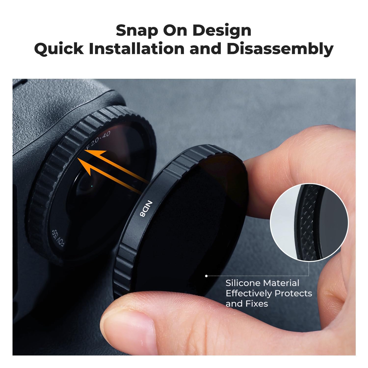 Zestaw filtrów K&F CONCEPT Clip-On Quick Change Filter Kit kompatybilny z DJI Osmo Action 6, 6 szt. CPL ND8 ND16 ND32 ND64 Black-Mist 1/4 Filtr HD Szkło optyczne/wielowarstwowa powłoka Akcesorium do k