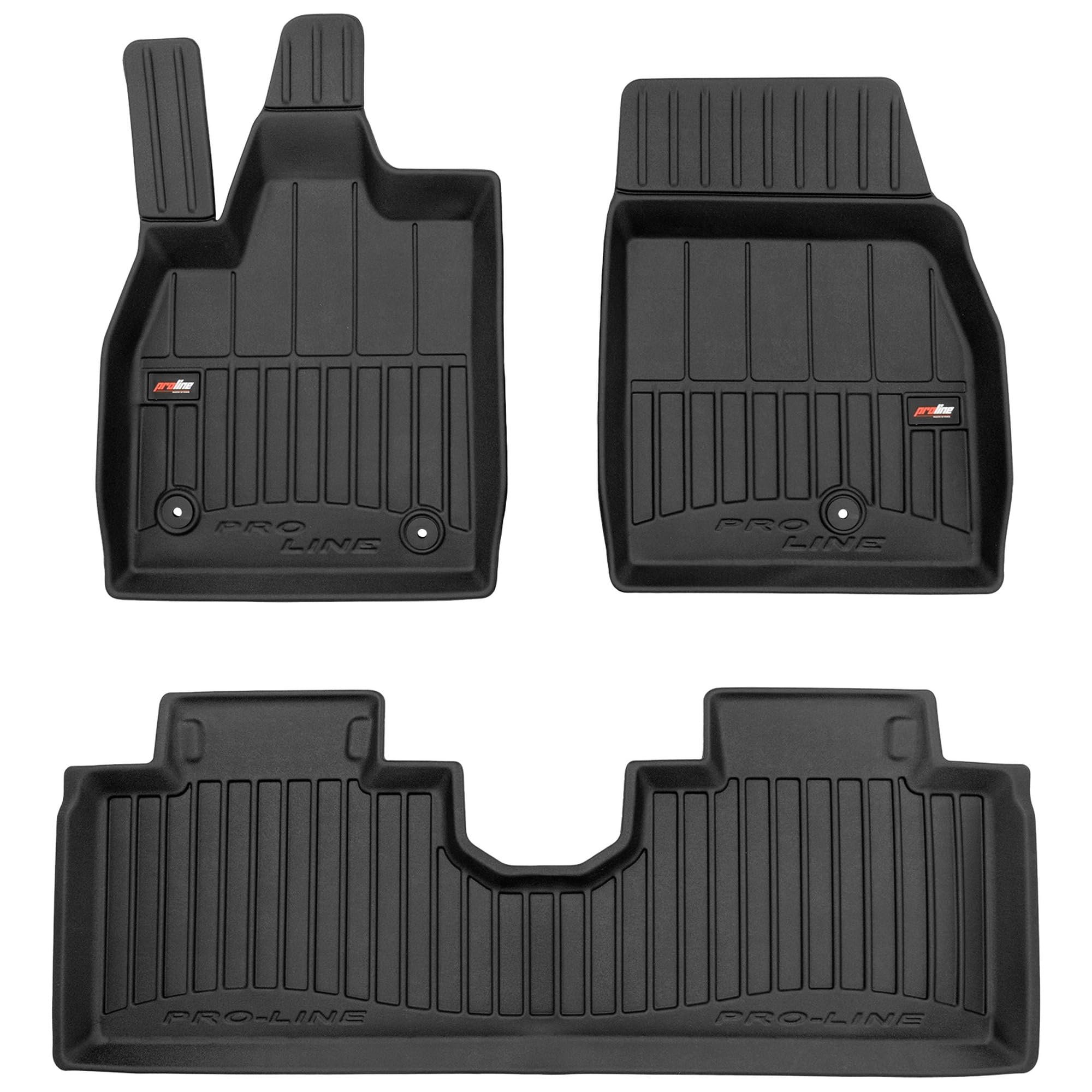 MOTOS Alfombrillas de Goma para Ford Mustang Mach-E Desde 2020 Mejore la Comodidad de Sus Viajes con la Alfombra Antideslizante Car 3D- Alfombrillas de Coche para Varias Estaciones