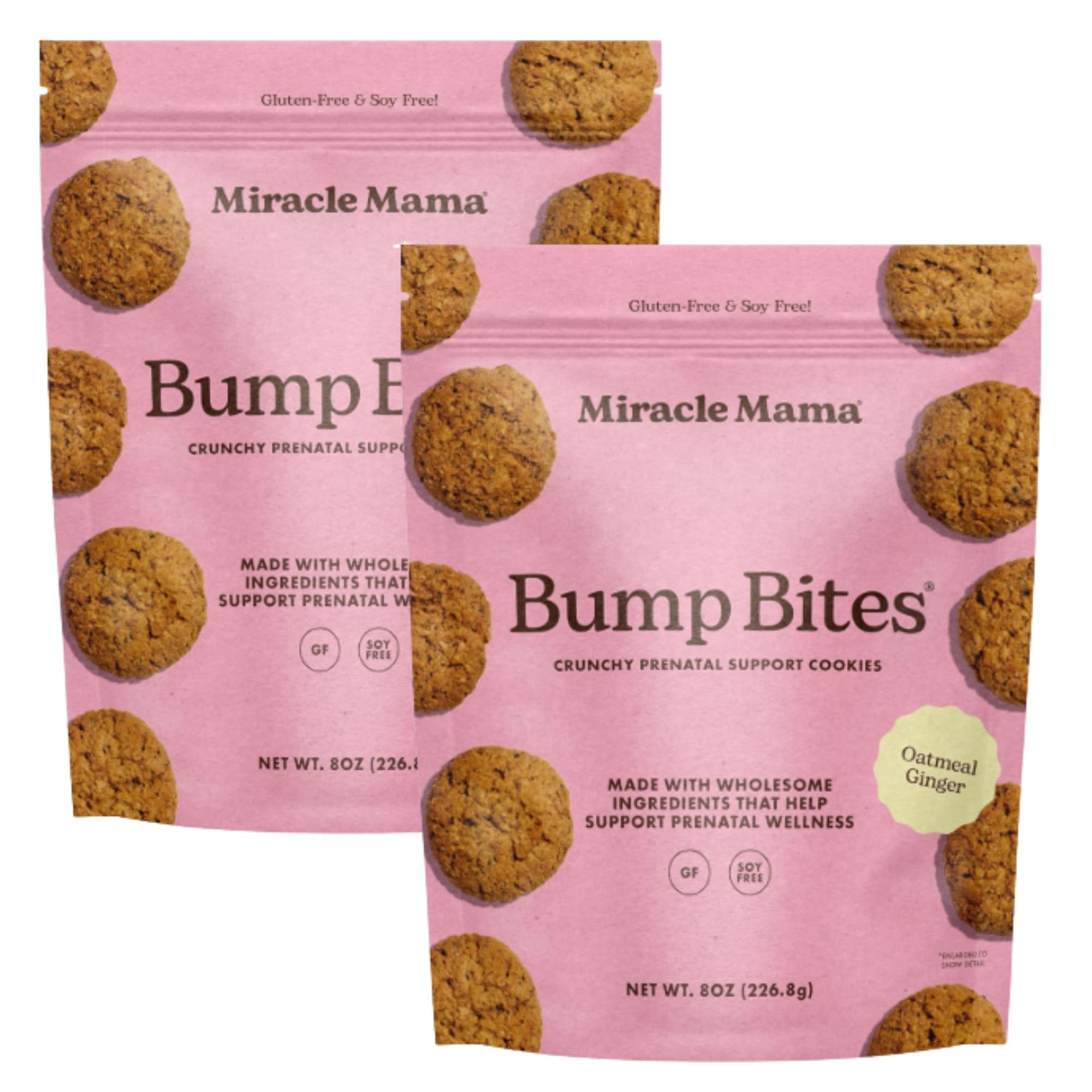Amazon.com: Miracle Mama Bump Bites- Oatmeal Ginger Prenatal