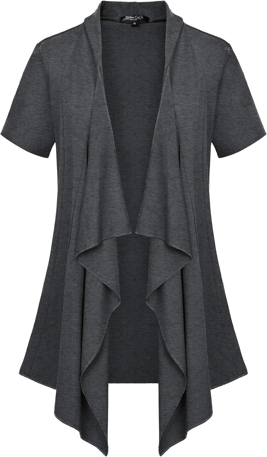 Women's Short Sleeve Draped Open Front Cardigan Lightweight Summer Vest for Women - Image 2