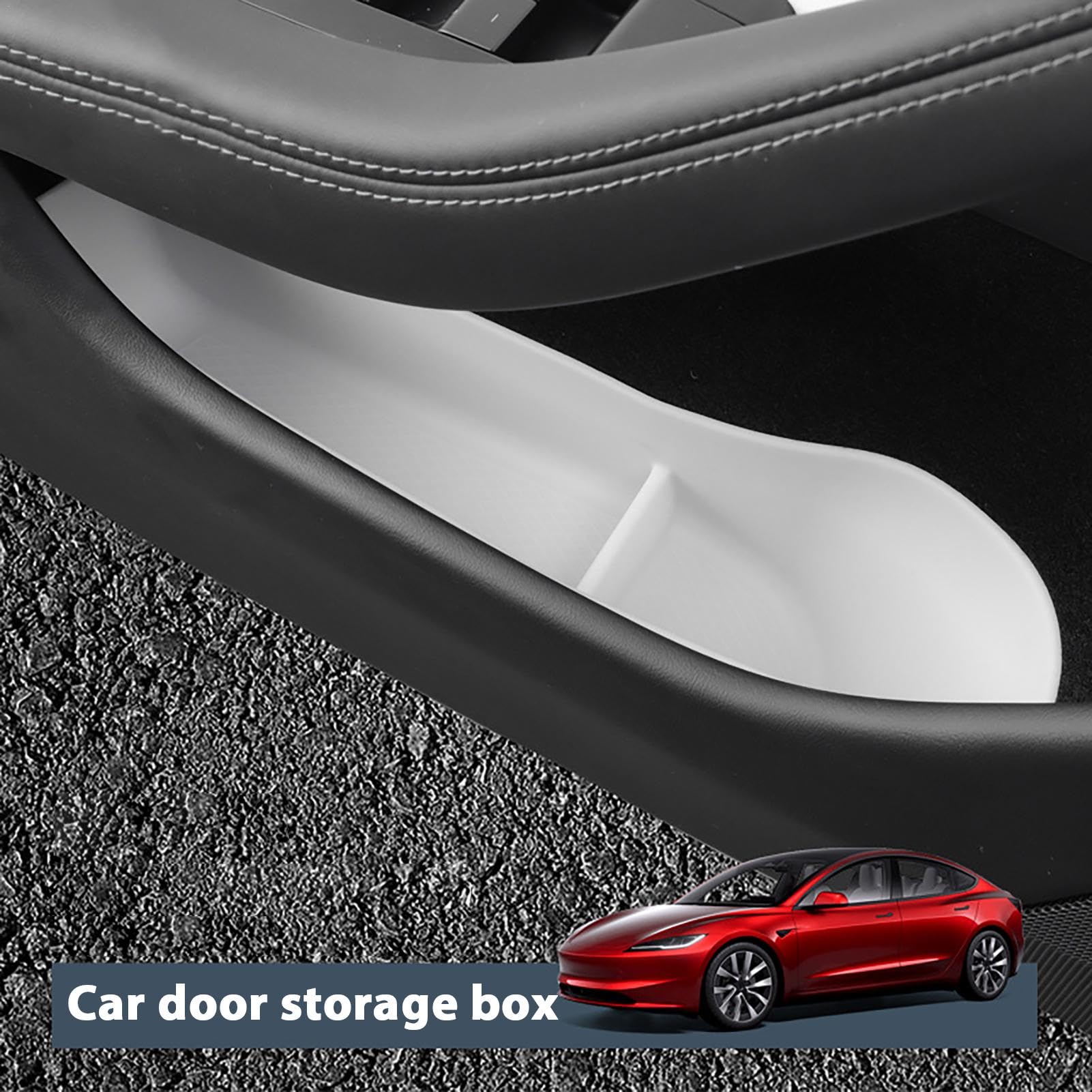 Generisch Autotür-Organizer-Tablett, Auto-Seitentür-Aufbewahrungsbox - Fahrzeugtürschlitztaschen - Set mit 4 multifunktionalen Auto-Organizer-Boxen für die Fahrzeug-Seitentür, für kleine Gegenstände