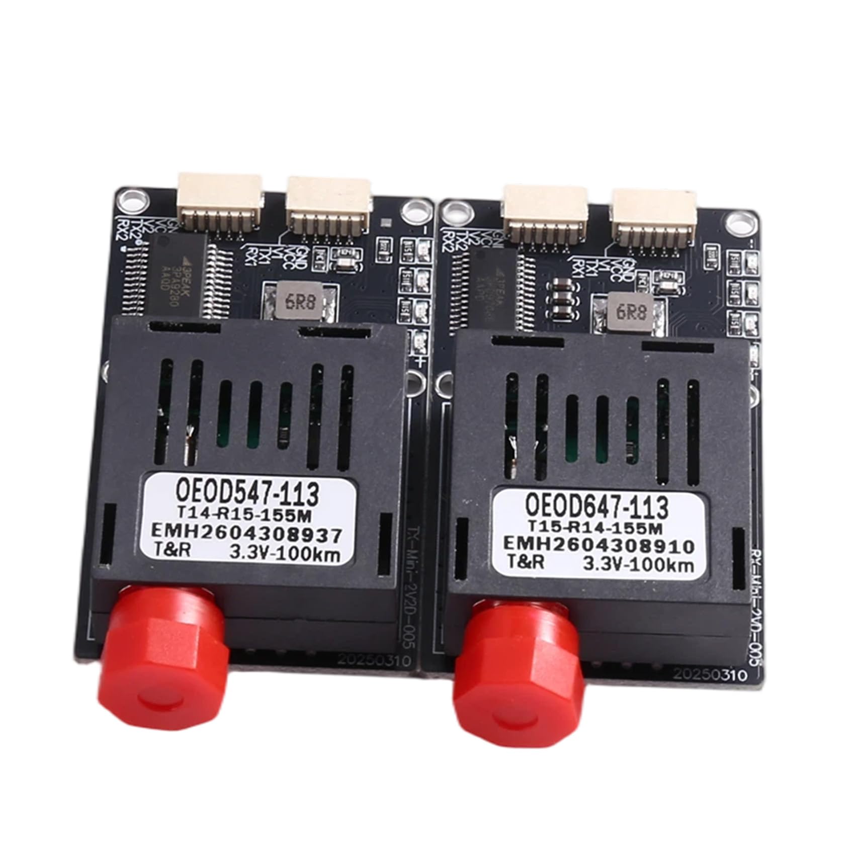 100KM TTL-Optischer Transceiver-Kit TX RX DC 5.5-26V Optische Endgeräte Drohnenspezifisch