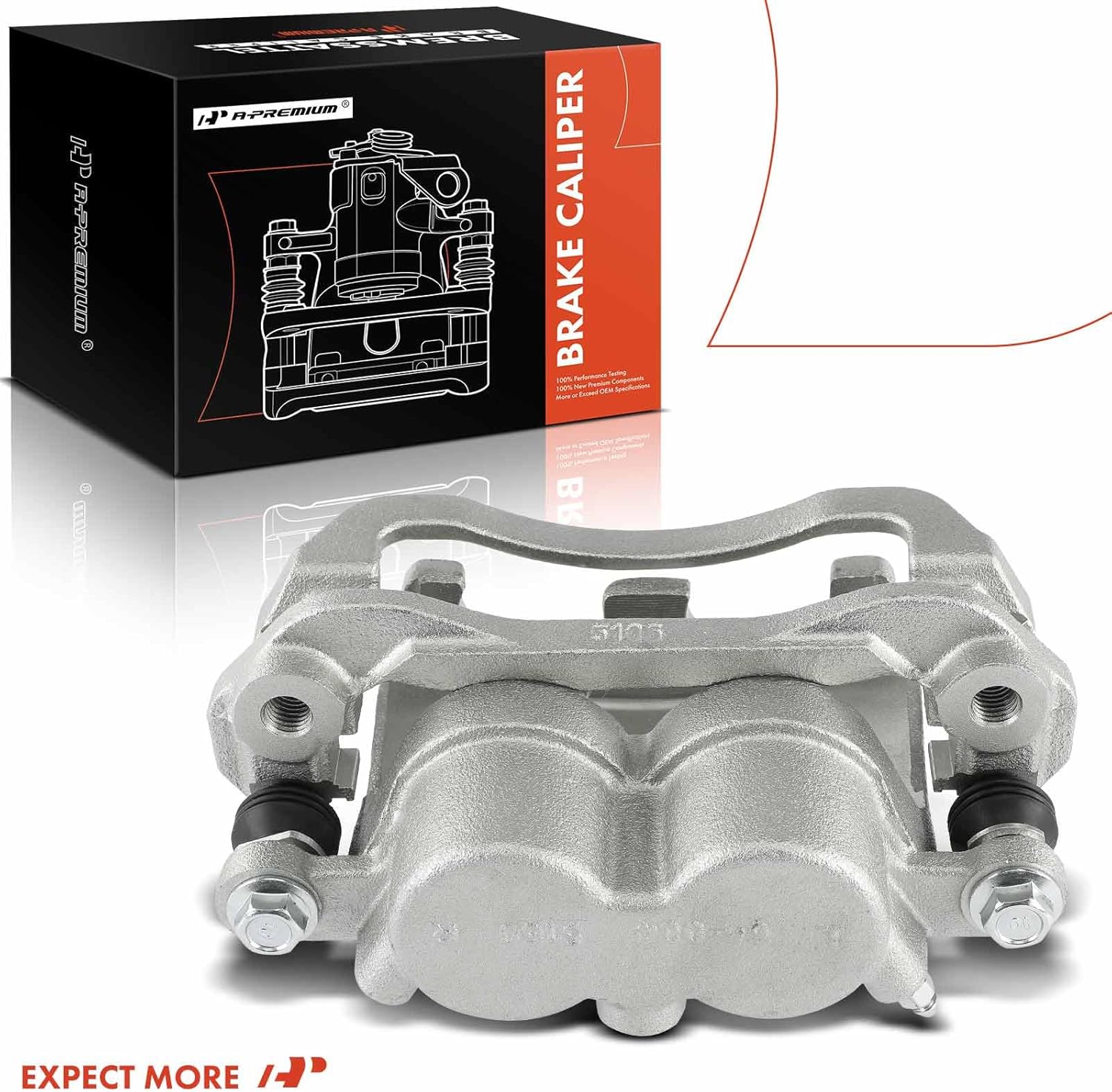 A-Premium Disc Brake Caliper Assembly with Bracket Compatible with Select Chevy and GMC Models - Express 2500/Express 3500/ Savana 2500 /Savana 3500 2003-2020 - Rear Left Driver Side