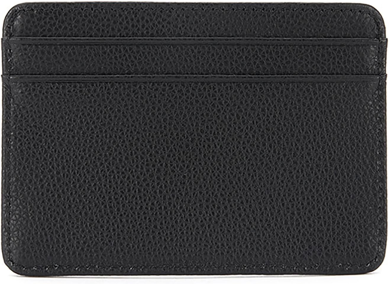 Card Pouch Thin Men's Leather Business Card Holder Coin Purse Credit Card Holder ID Card Holder Access Card Holder Card Case Card Cases(Black)