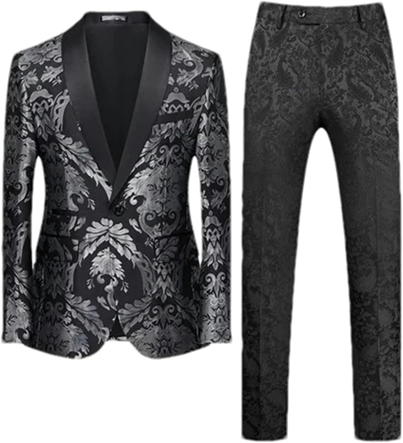Men Singer Party Stage Suit 2 Piece Black/Blue/Red Men's Business Wedding Prom Party Dress Blazer Jacket and Pants