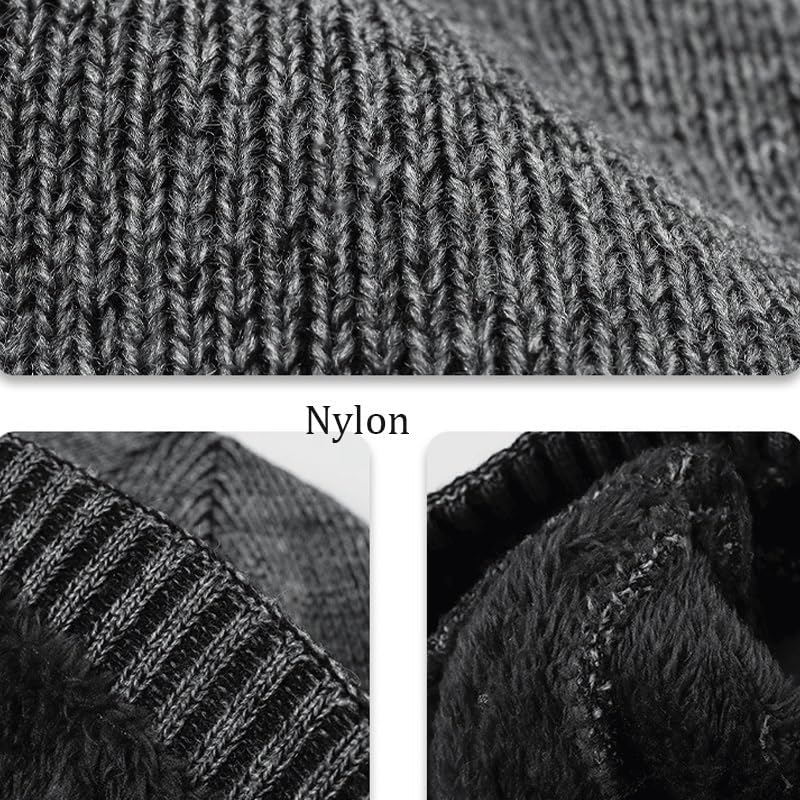 Men's Versatile Plain Acrylic Knitted Hat for Casual Outdoor Wear