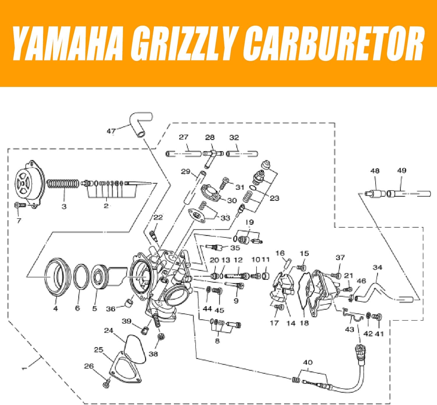 Buy Replace Pd42j 1uy 14451 00 00 Carburetor With Air Oil Filter Spark Plug Compatible With Yamaha Grizzly 660 600 Yfm660 Yfm600 4 Stroke Engine Online In Indonesia B08hlt57sf