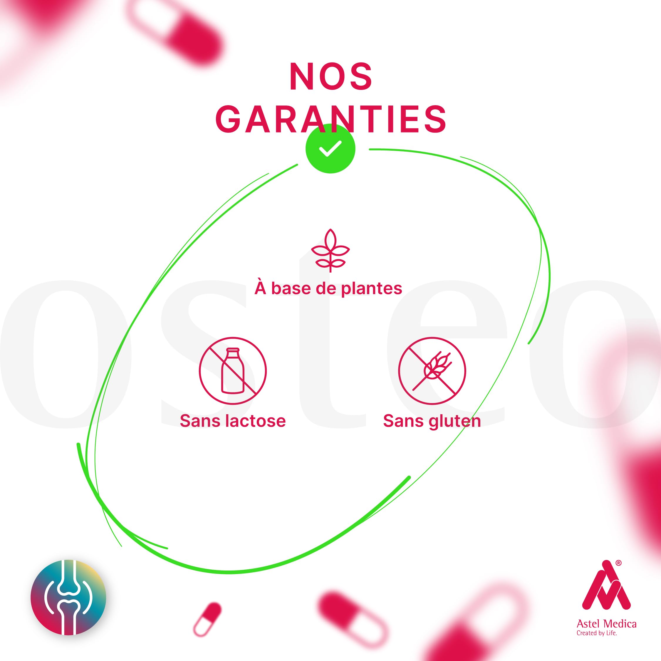 Probiotiques - Souplesse & Mobilité articulaire - Formule innovante à base de plantes (Uncaria) - Complément alimentaire naturel - 96 gélules