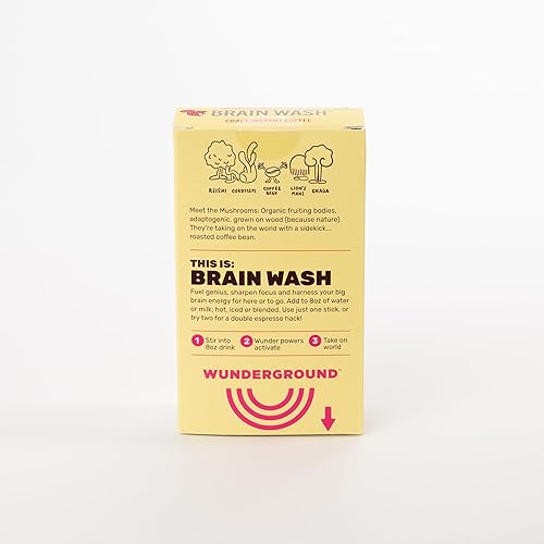 Miniatura 7 de Wunderground 's Brain Wash Craft Café instantáneo Plus SuperBoost de hongos (10, caja para servir)