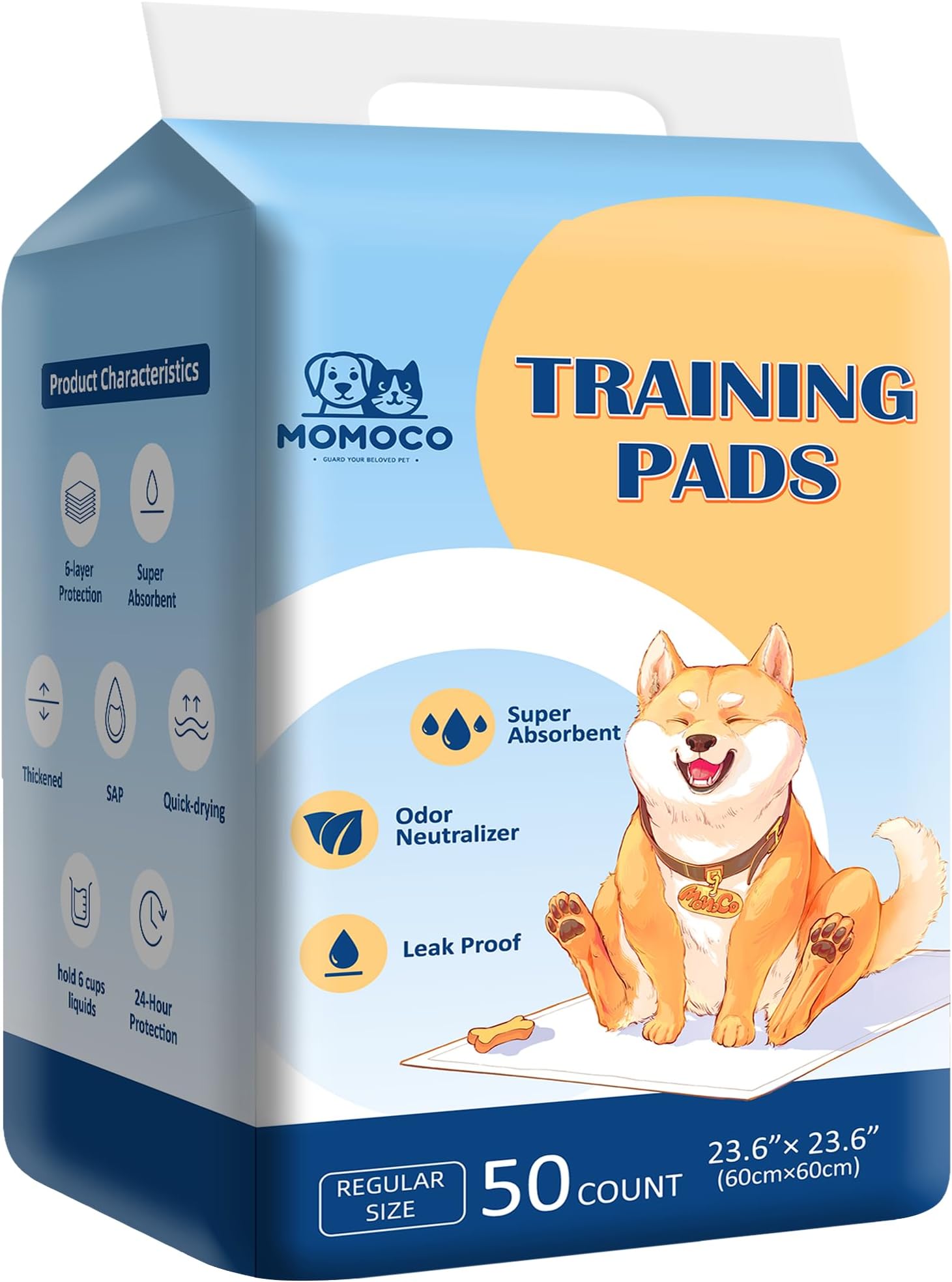 Dog and Puppy Pee Pads 24"x24", 40 Count Super Absorbent