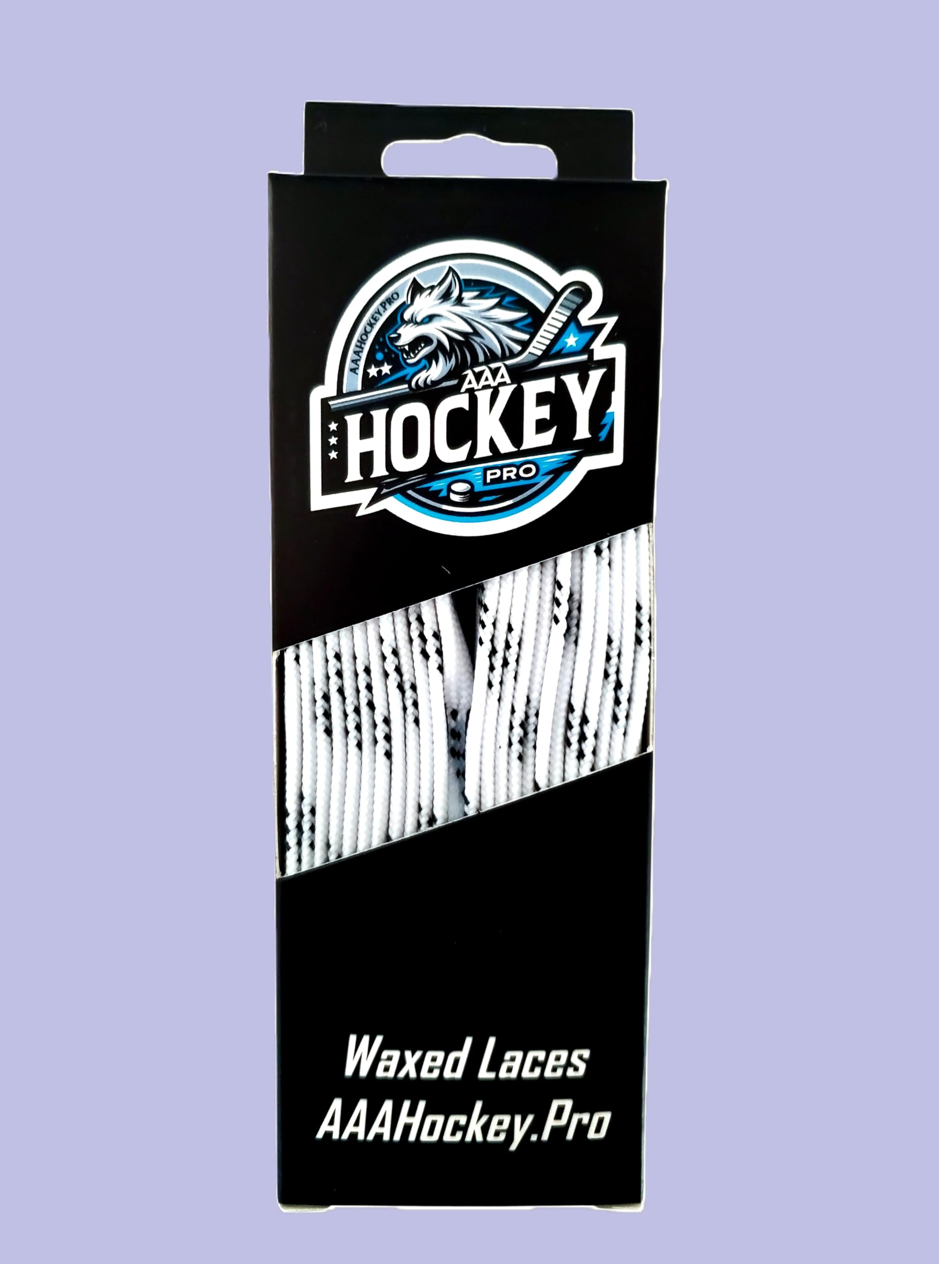 AAA Hockey Pro White Waxed Skate Laces – 120 Inches Long, For Ice Skates & Rollerblades - View #2