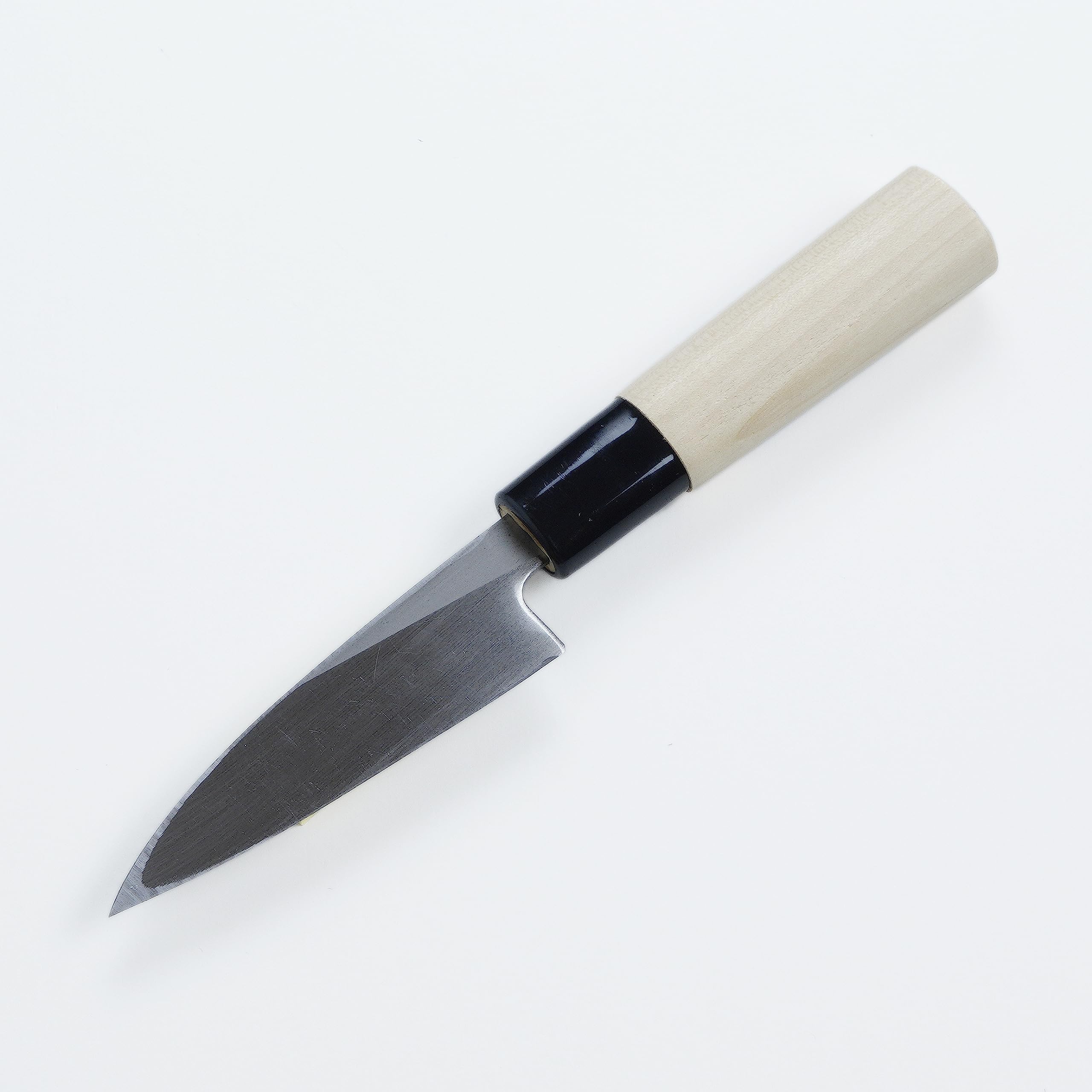 Amazon | 美貴久 万能包丁 片刃 90mm 白紙2号 鋼付 槌目仕上げ