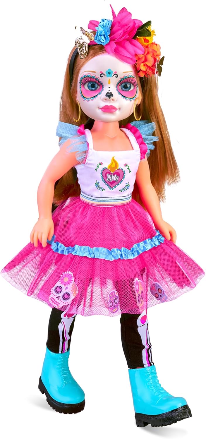 Nancy Catrina - Muñeca Día de Muertos, Edición Celebración 3 Nancy - Un día de Catrina, Muñeca con Traje Tradicional de Mexico y la Cara Decorada, Celebration Edición Día De Los Muertos, para niñas y niños Desde 3 años de Edad, Famosa - ¿Vale la pena?