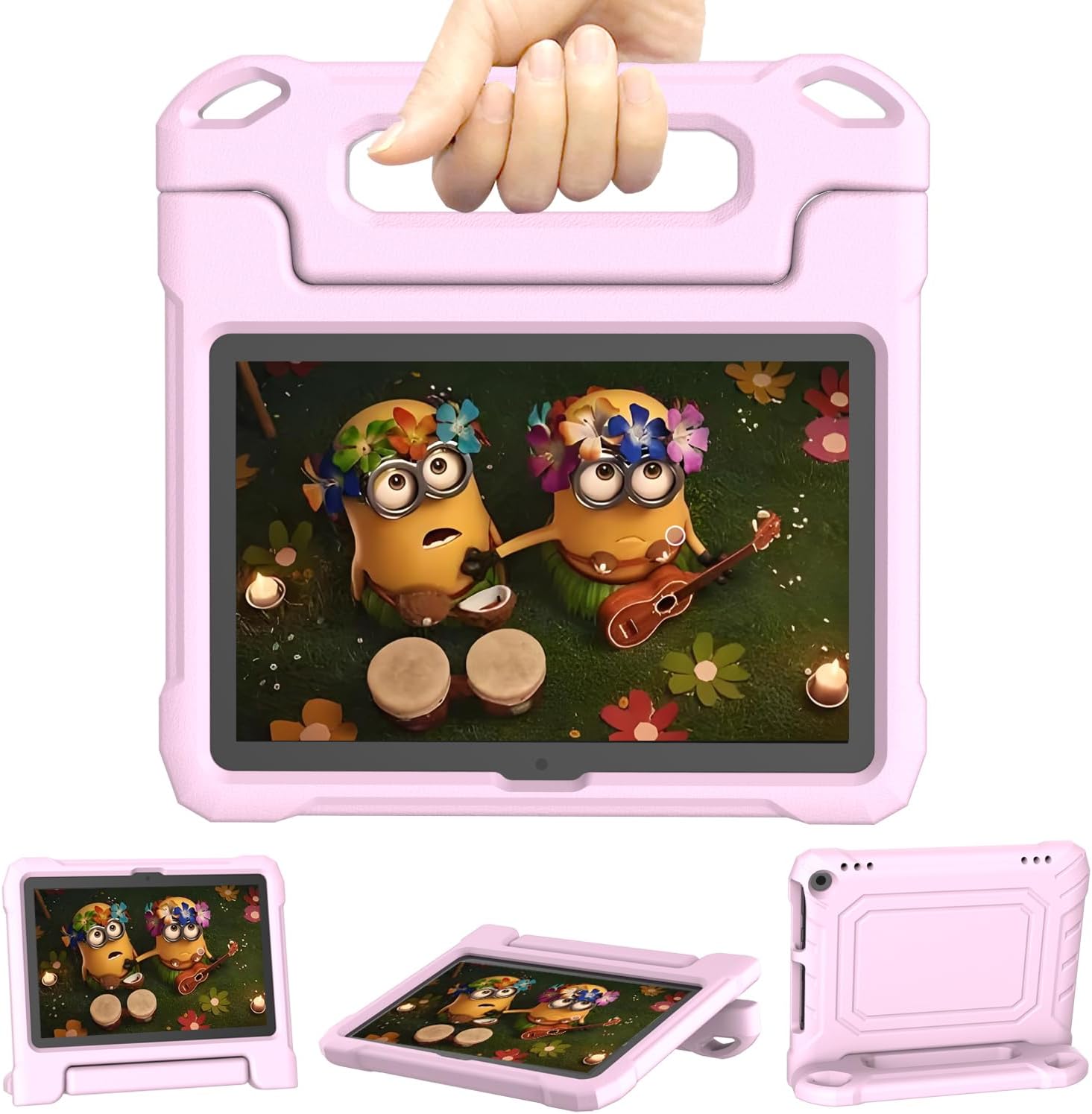 DJ&RPPQ Kids Case,Case for iPaDJ&RPPQ Kids Case,EVA Strong Anti Drop is Suitable for 10 inch Tablet. Not Compatible with Ipad 10in Tablet Light Pink