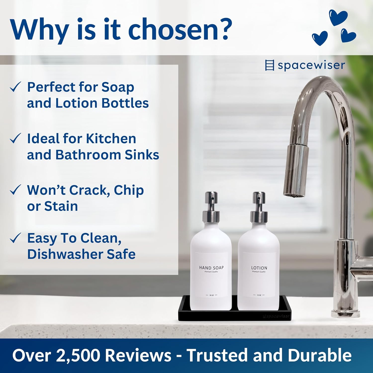 Countertop and Vanity Tray – Small 7.7” Silicone Tray, Soap Dispenser Trays, Bathroom Trays, Kitchen Soap Holder Sink Organizer Counter Caddy for Soaps Bottle Keys, Sponge Holder Dish Black - Image 7