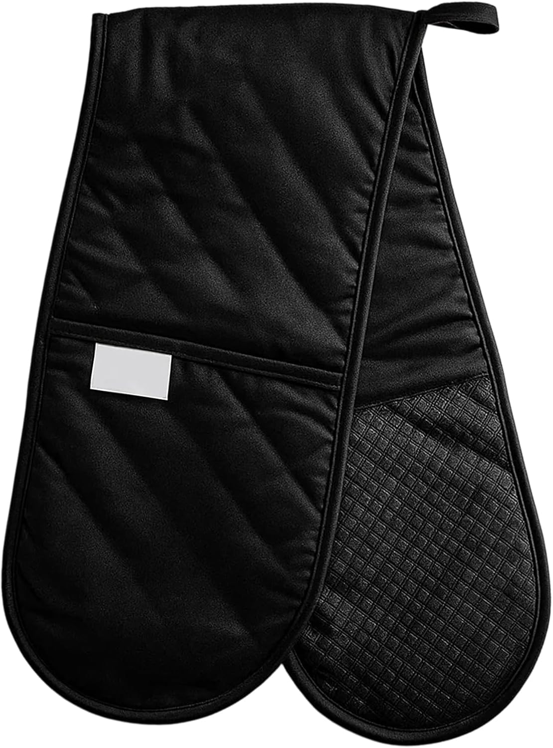 Oven Mitts, Long Heat Resistant Oven Gloves, 44cm Double Layer Insulated Mitts with Non-Slip Grip for Baking, BBQ, Grilling, Kitchen, Campfire