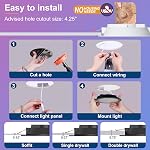 SikSog Éclairage encastré intelligent 4 1 cm 12W Lumières en pot noir RGBCW Changement de couleur LED En bas avec la boîte de jonction,1000 Lumière de plafond encastrée Lumen compatible avec Alexa,Dimmable par Bluetooth -12Pack