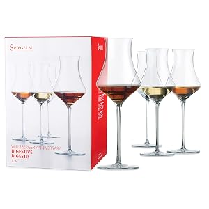 Spiegelau Willsberger Digestif Glasses Set of 4 Elegant Crystal Cordial Glasses European-Made Glassware for Spirits Amaro and Port