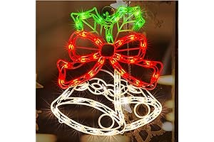Lighted Bells Christmas Window Silhouette Decorations