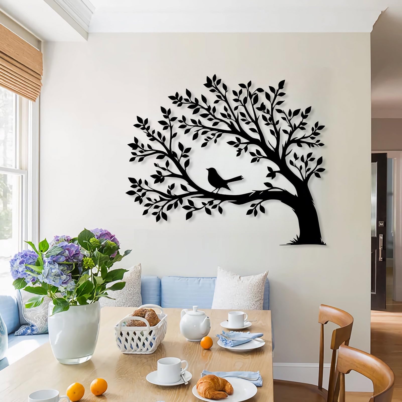 Metal Outdoor Wall Art Metal Wall Art Large Tree Of Life With Birds ...