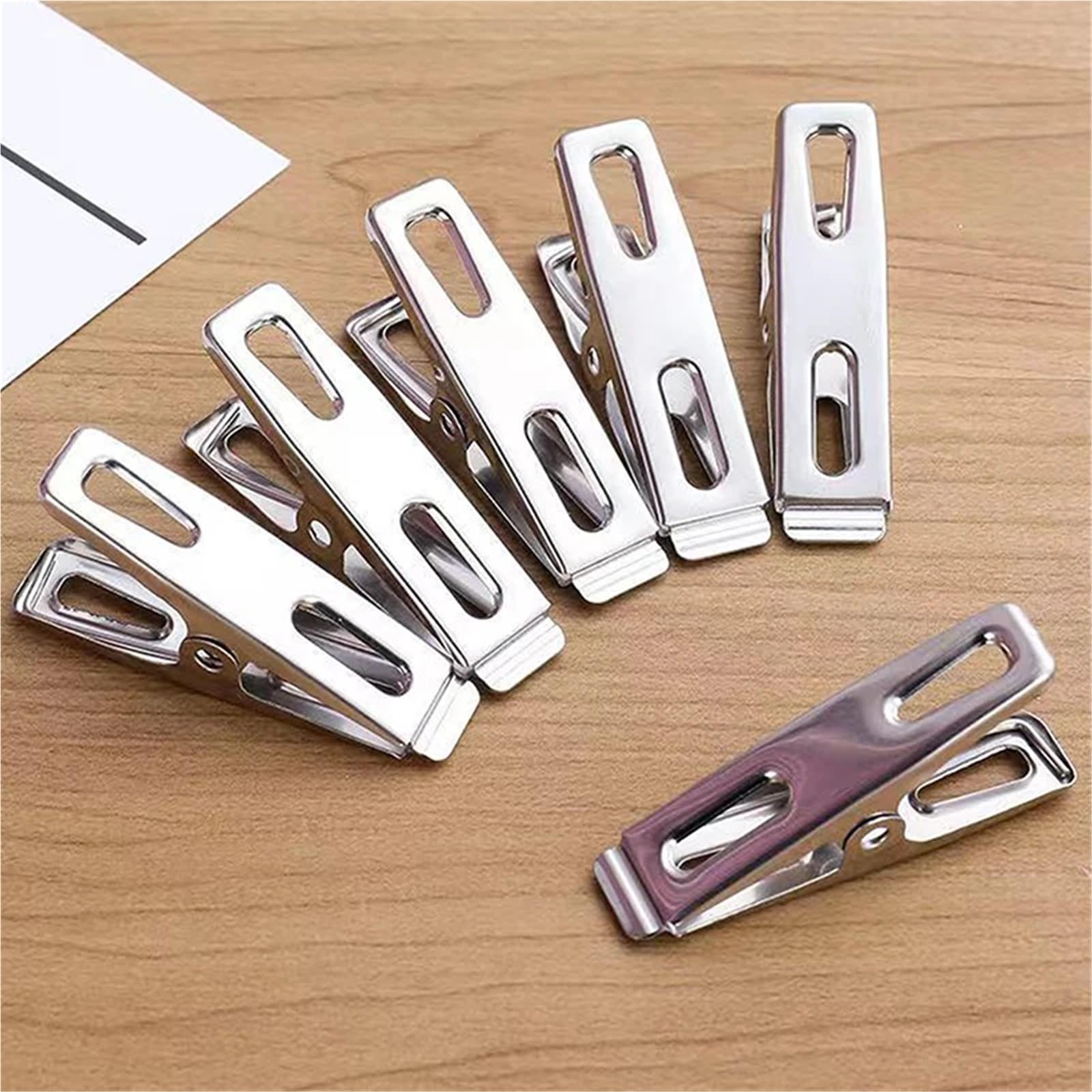 200 pezzi di mollette for bucato in acciaio inossidabile, clip for lavaggio, tenuta for indumenti domestici, antivento, spilli for appendere, metalliche, morsetti Per Stendibiancheria Vestiti
