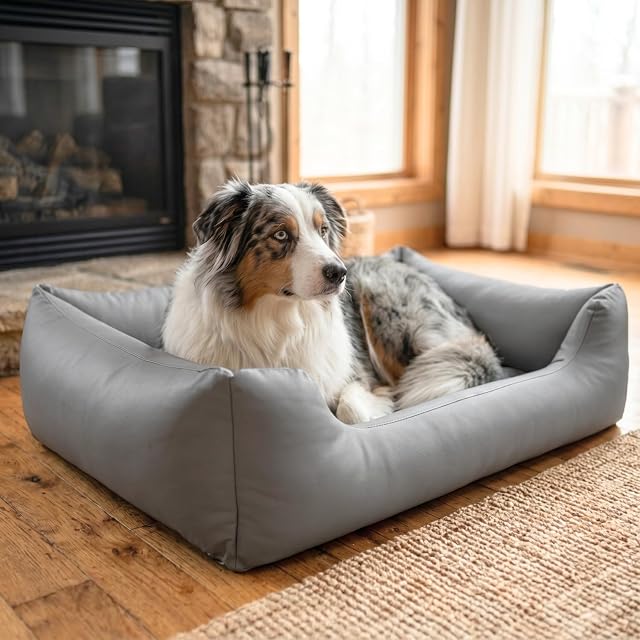 Foto 3 de 8 de 4L Textil Mario Cama Perro Ortopédica Polipiel Memory Foam Viscoelástica Impermeable Resistente Fácil…