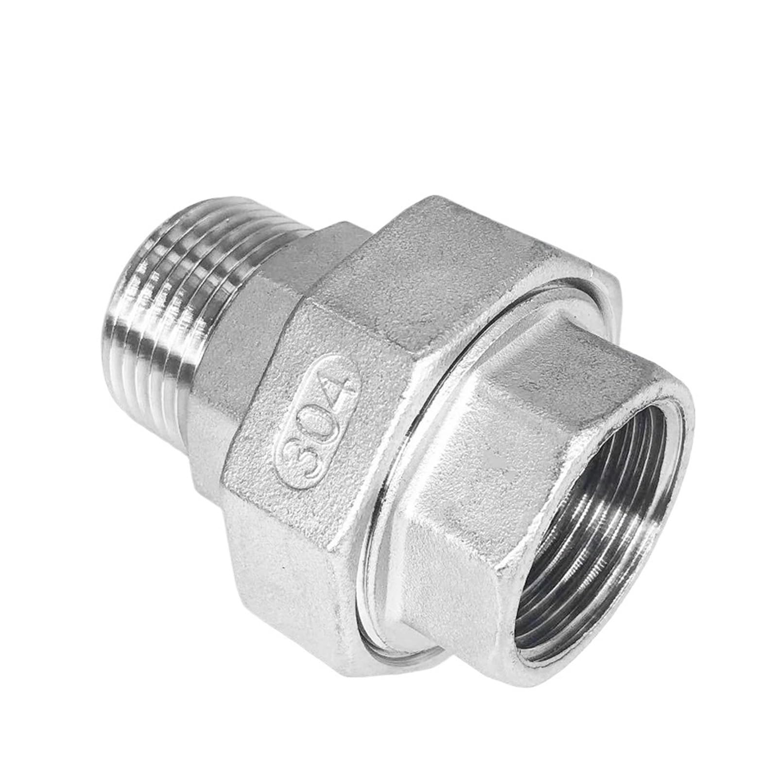 Raccord union 1 pouce BSP mâle-femelle en acier inoxydable 304 pour tuyauterie