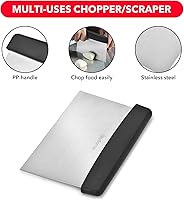 Vista 5 de Skyflame Kit de 3 accesorios para parrilla, juego de espátula/espátula de barbacoa larga profesional de acero inoxidable para parrilla plana Hibachi