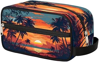 Travel Toiletry Bag for Adult Kids, Sunset Pa...