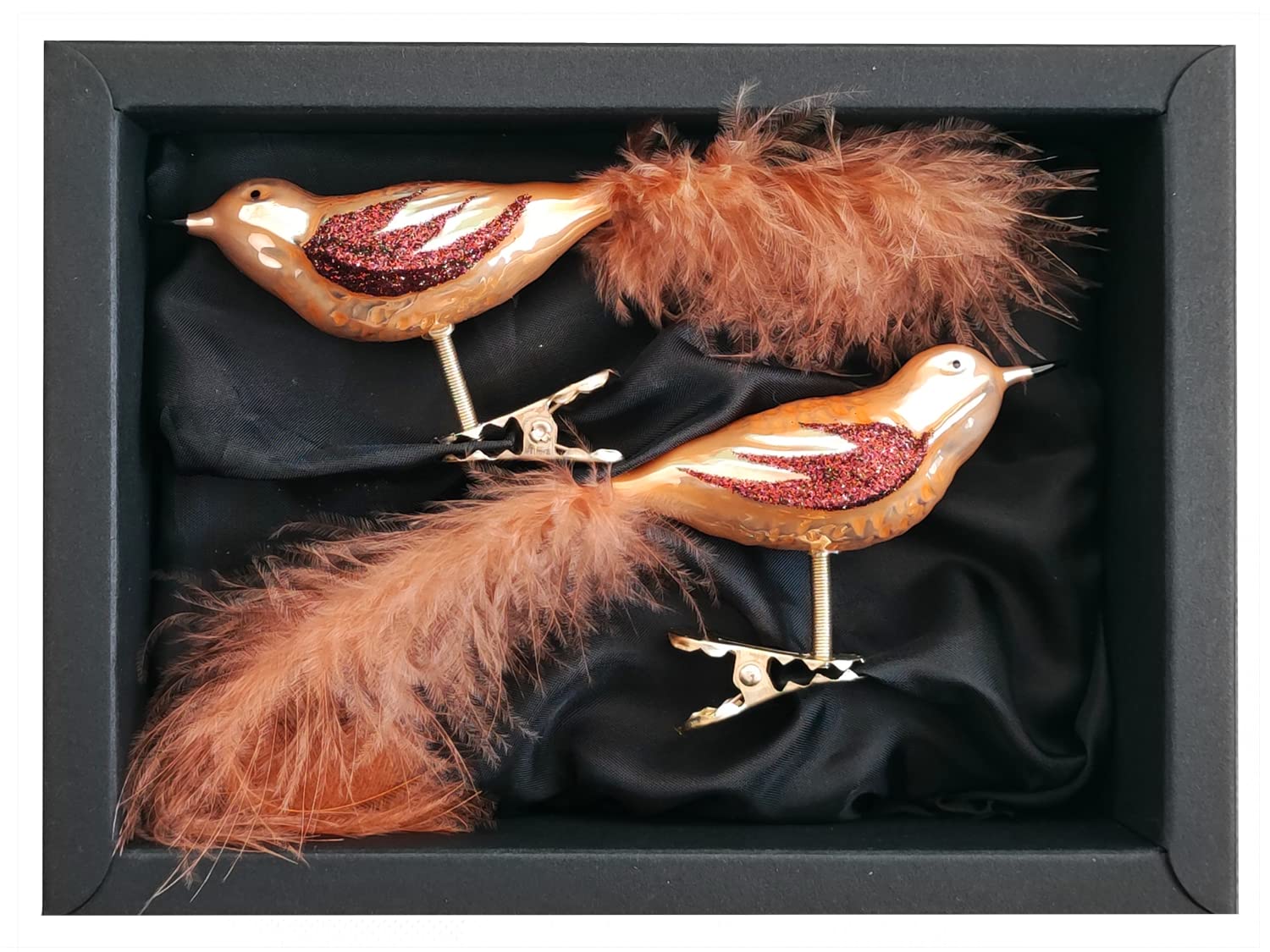 “Morning Singer” – Vogel | Christbaumschmuck Caramel braun