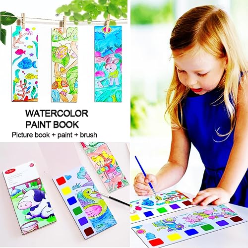 Miniatura 3 de YXOTJHS Juegos de pintura de acuarela para niños, pintura grande con libros de agua, libros de acuarela para colorear para niños de 4 a 8 años,