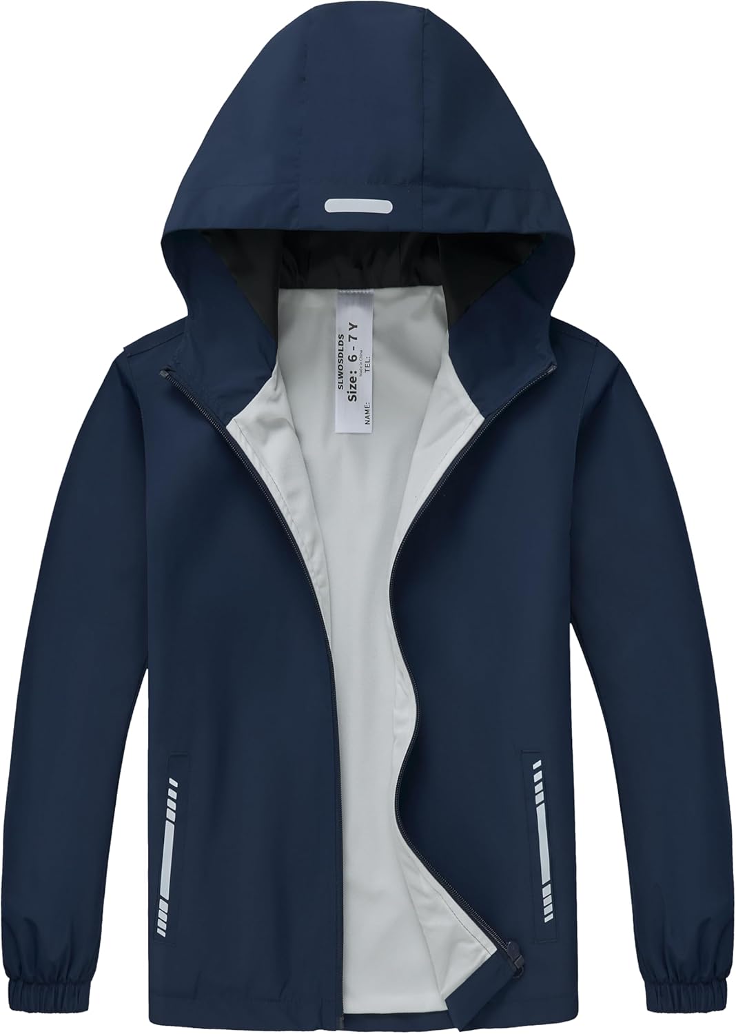 Doublé Garçons Filles Vestes De Pluie Léger Imperméable Licorne à Capuche Polaire Doublé Imperméable Coupe-vent Pour Enfants Veste 3-14Y