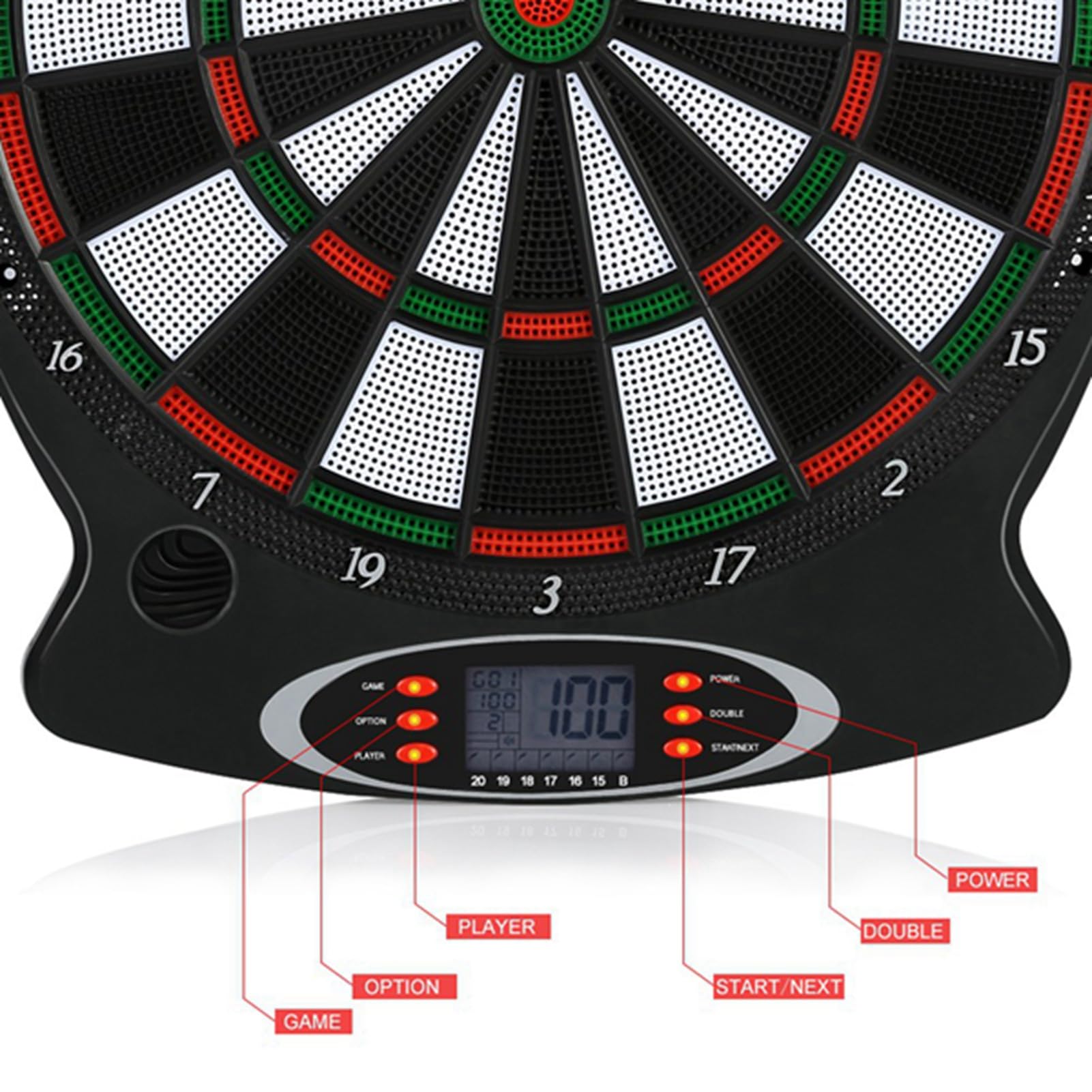 Estink Bersaglio Elettronico con Display LCD, 38cm, 6 Freccette Incluse, Gioco Elettronico per Casa e Ufficio