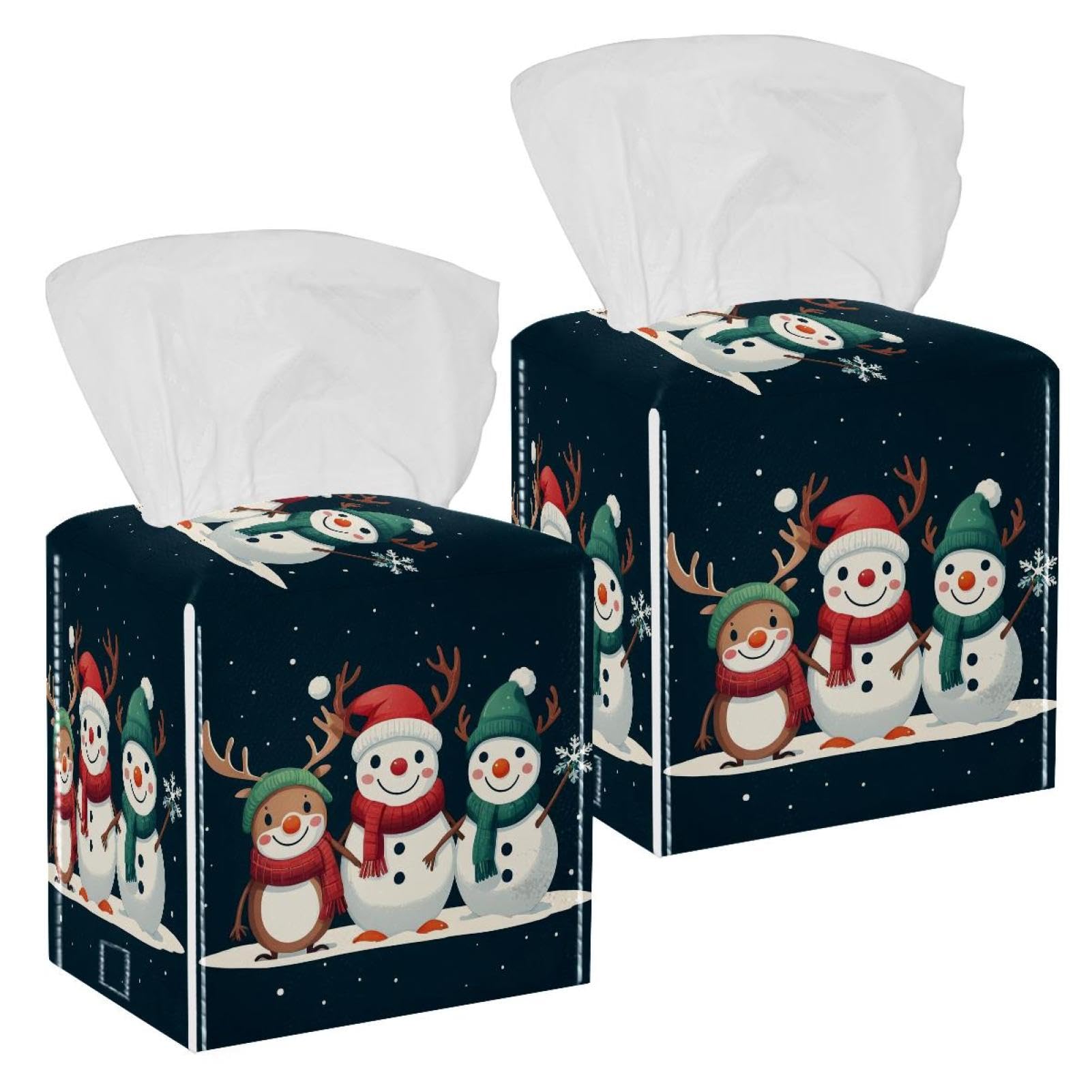Boîte à mouchoirs en cuir pour cacher vos emballages à Noël