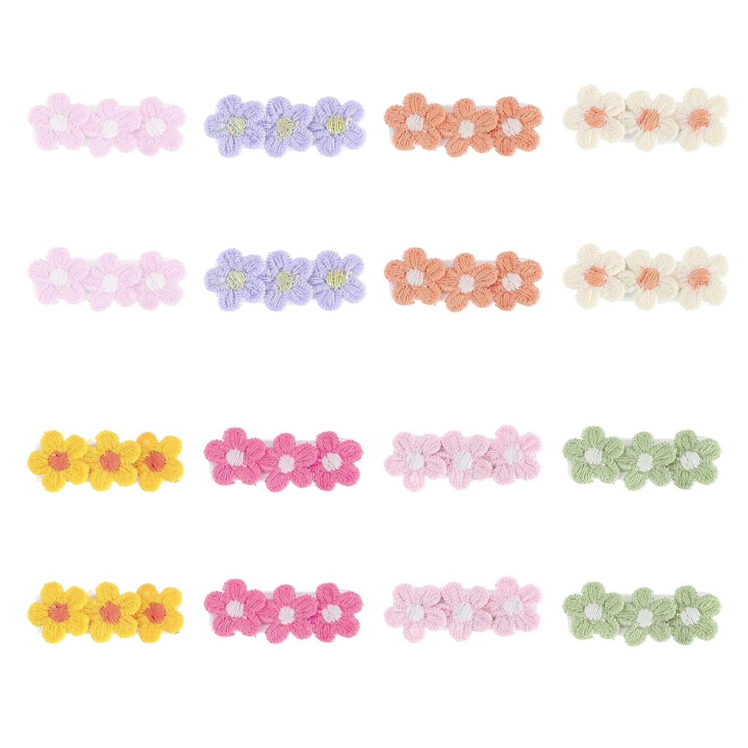 Dimeho Daisy Flowers Hair Clips for Women, 16 Pcs Fully