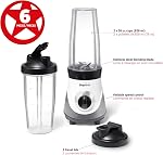 Starfrit Personal Blender 6PC Set, 300W, 2 To-Go Cups, BPA-Free