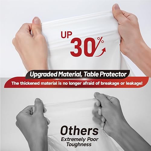 Miniatura 5 de Mantel de plástico, paquete de 36 manteles de plástico blanco de 54 x 108 pulgadas, manteles desechables para mesas rectangulares, resistentes a