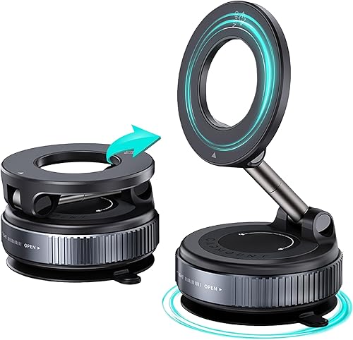 CARMOUNT Clutch-X One - Soporte de teléfono con ventosa para iPhone, soporte de teléfono para ventana, soporte magnético de teléfono de 360, soporte