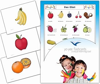 Fruit Flashcards in German - Bildkarten - Obst