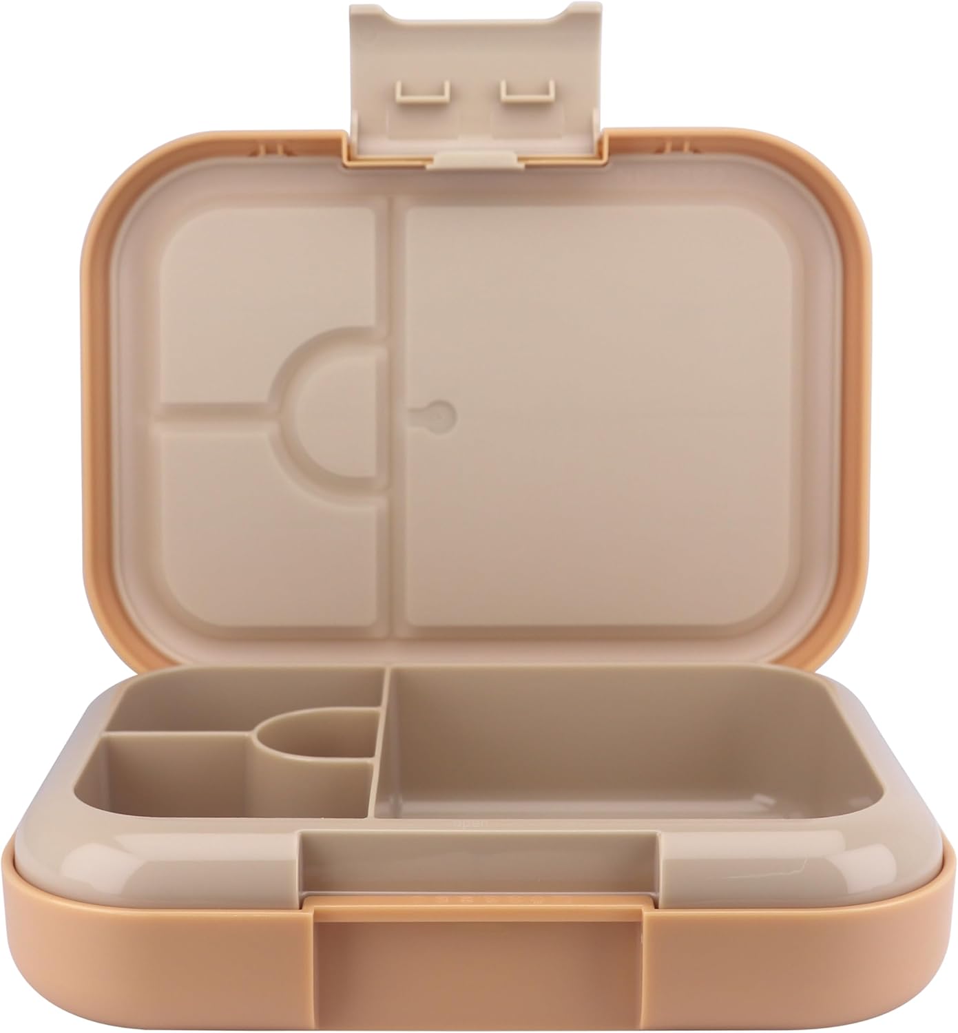 Bento Midi Lunch Box with carrying handle – 4 No-Mix Compartments | Microwave & Dishwasher Safe,Removable Tray | 900ML OZ (Pink Dark Powder ClevaRaff Friend)
