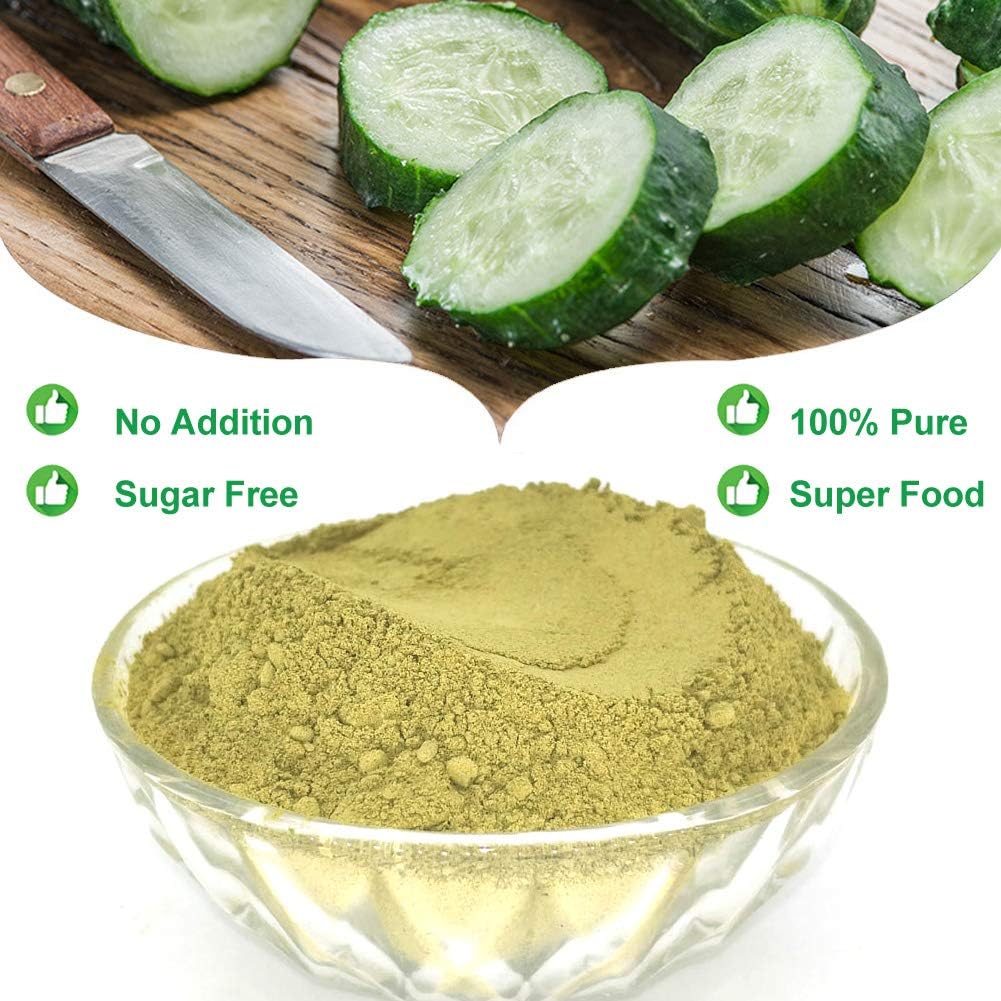 100% Pure Natural Plant Cucumber Powder Face Film Materials, Meal Powder Skin Care 100G, Anti-Wrinkle, Soothing