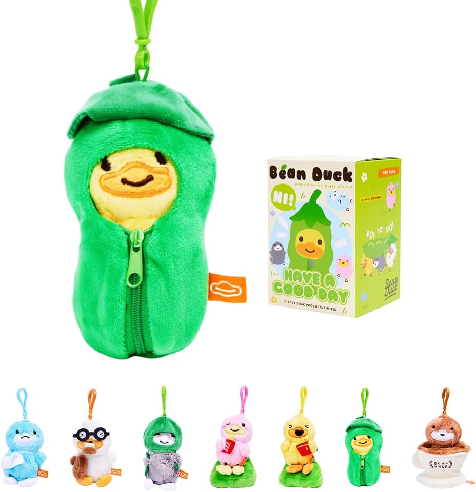 B.Duck Bean Duck Blind Box Plush Keychain Cute Duck Collectible Toys with Hidden Secret Edition, Cute Playful Animal Figures Pendant Keychain,Soft Plush Pendant Gift for Kids,Collectors