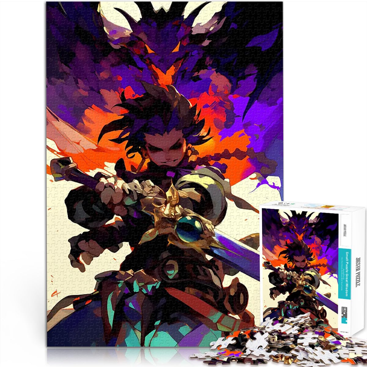 Jigsaw Puzzles for teenagers 1000 Piece demon slayer Pädagogisches Spielzeug zum Stressabbau Geburtstagsgeschenk75x50cm — image 1