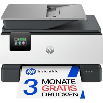 HP OfficeJet Pro 9120e Multifunction Printer 3 Months Free Printing with HP Instant Ink Included HP+ Printer Scanner Copier Fax Wi-Fi LAN Duplex Airprint Grey/White