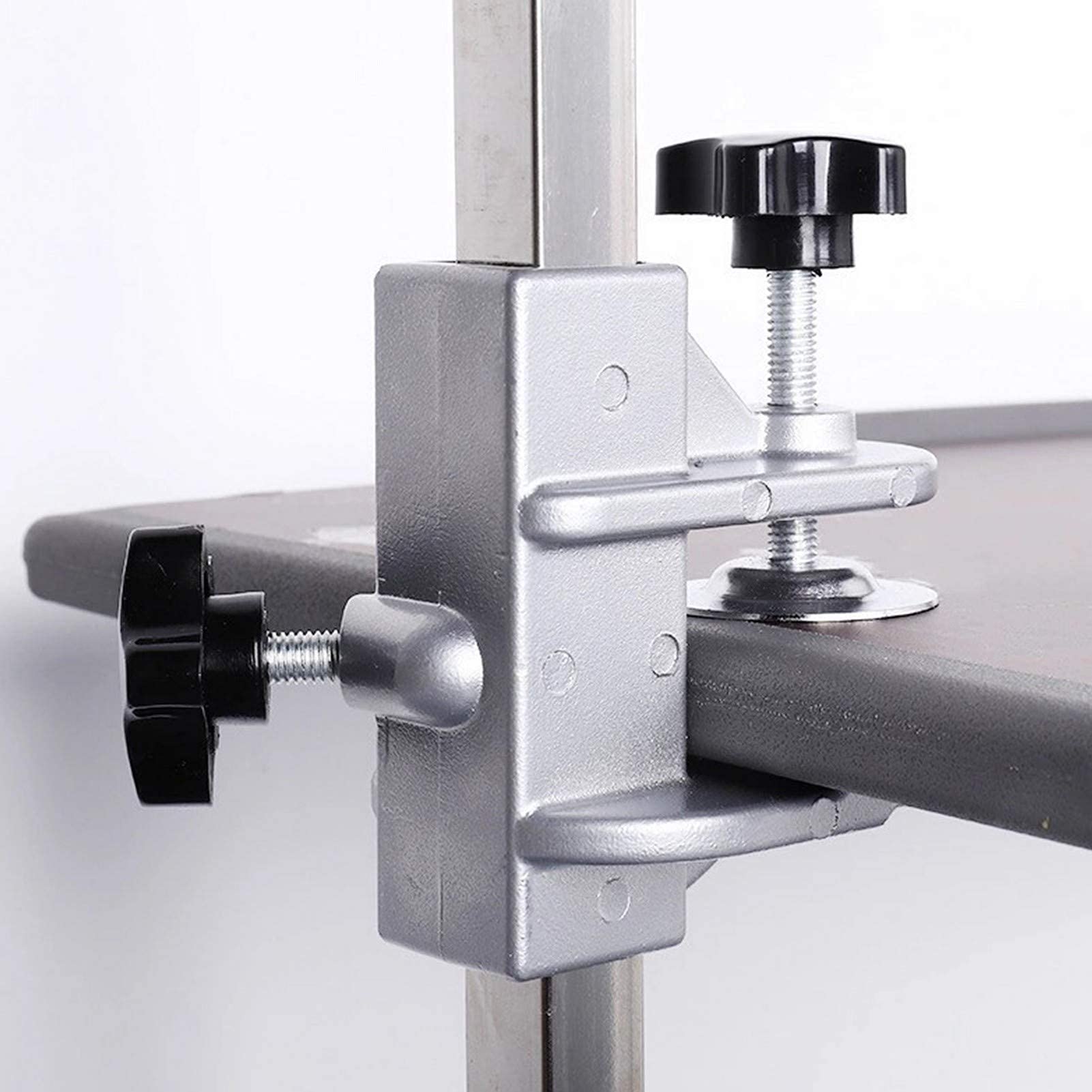 Terizger Pet Grooming Table Arms Hair Dryer Clamp H Bar Clamp Holder Aluminium Alloy Fixture Fixation Clip Holder (20 * 20mm)