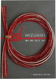 piece MIZUHIKI 水引アソートセット リーフレット付 3色各5本入 祝 PHC-100-2